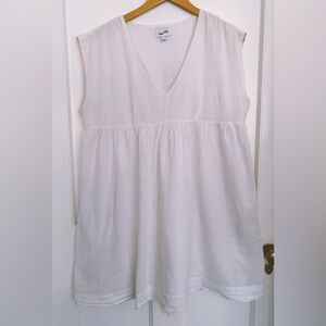 White Frank & Oak Lined Cotton Dress Size M